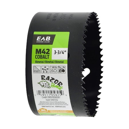 Razor Back 3.75 in. M42 Industrial Hole Saw - Recyclable Exchangeable 1057252